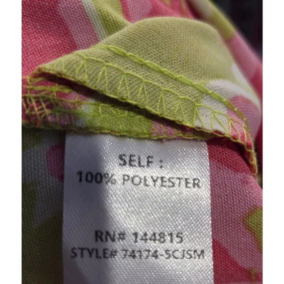 The Curve Plus 2X Lime Green Pink Floral Halter Jumpsuit - Picture 4 of 4